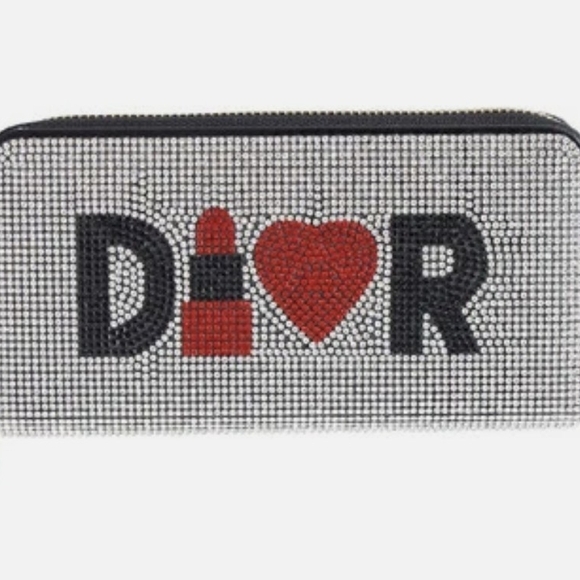 Silver and Red Women's Clutch - Picture 2 of 4